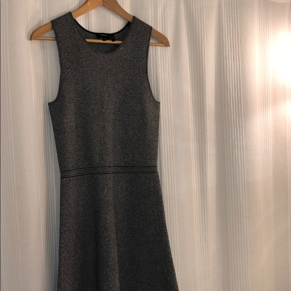Theory Gray Skater Dress S NWOT